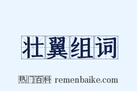 壮翼组词是什么意思的图片